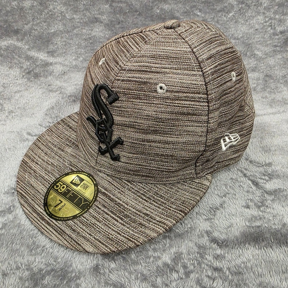 New Era 59FIFTY Chicago White Sox Fitted Hat 7 3/4 Brown Textured Tech MLB Cap